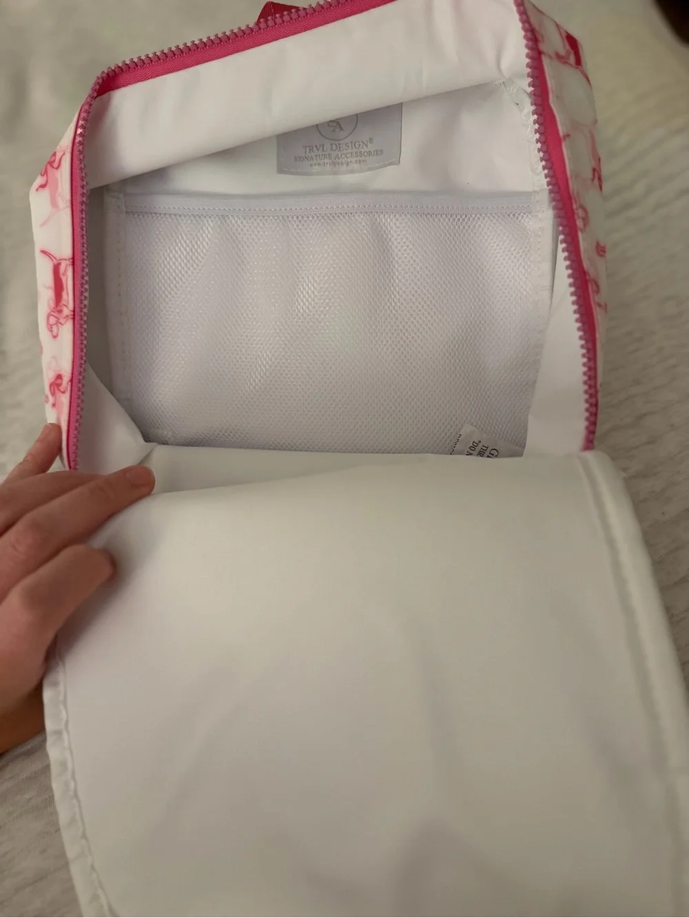 NWT Pink Dog Print Lunch Bag